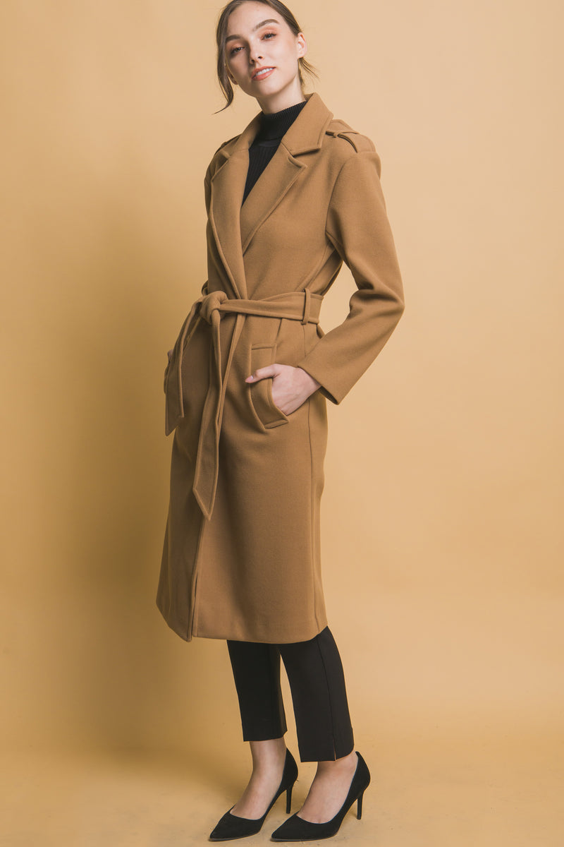 Tie-Front Trench Coat – SNOW FLOWERS