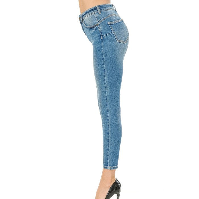 PUSH-UP VINTAGE-INSPIRED CLASSIC 5 POCKET ANKLE SKINNY