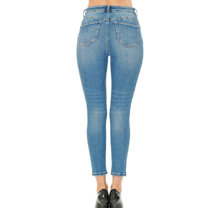 PUSH-UP VINTAGE-INSPIRED CLASSIC 5 POCKET ANKLE SKINNY