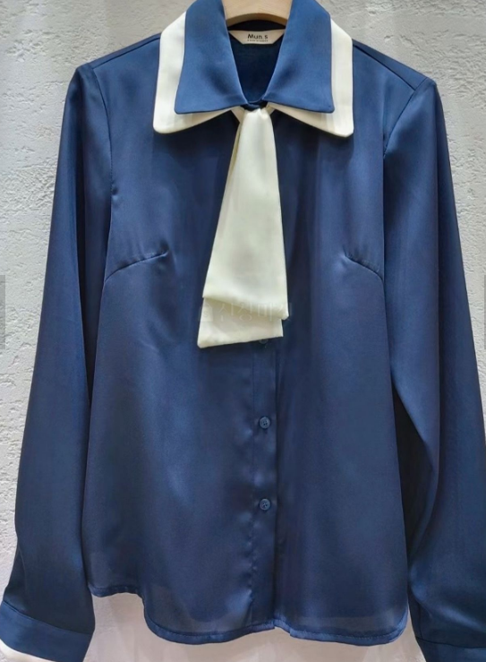 Tie neck blouse