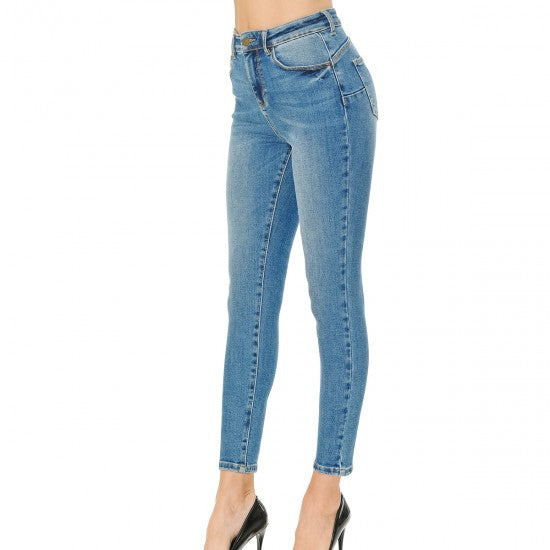 PUSH-UP VINTAGE-INSPIRED CLASSIC 5 POCKET ANKLE SKINNY