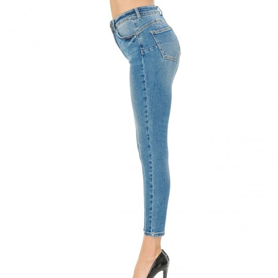 PUSH-UP VINTAGE-INSPIRED CLASSIC 5 POCKET ANKLE SKINNY