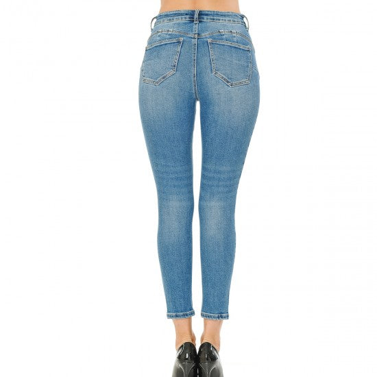 PUSH-UP VINTAGE-INSPIRED CLASSIC 5 POCKET ANKLE SKINNY