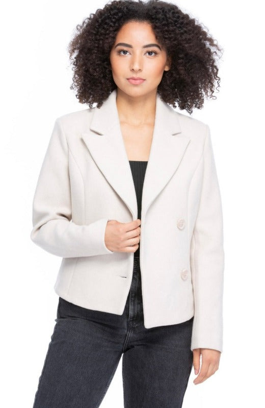 Short Vegan Wool Jacket