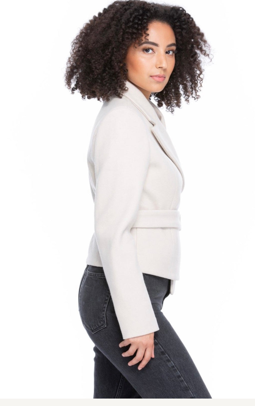 Short Vegan Wool Jacket