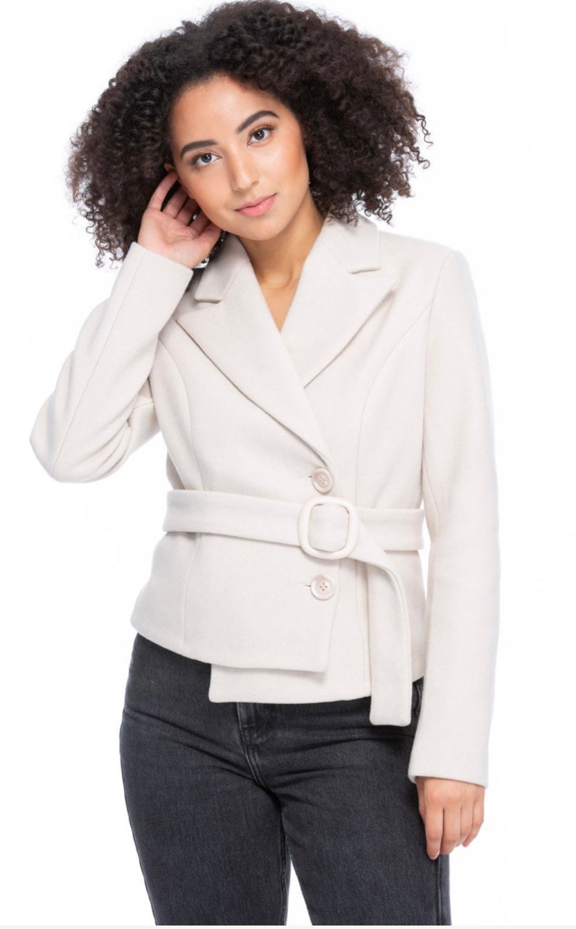 Short Vegan Wool Jacket