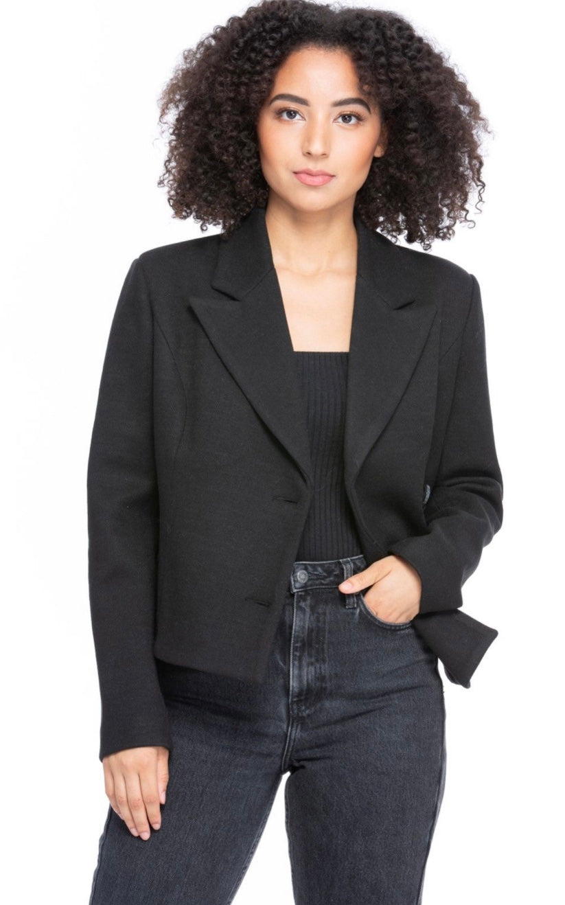Short Vegan Wool Jacket