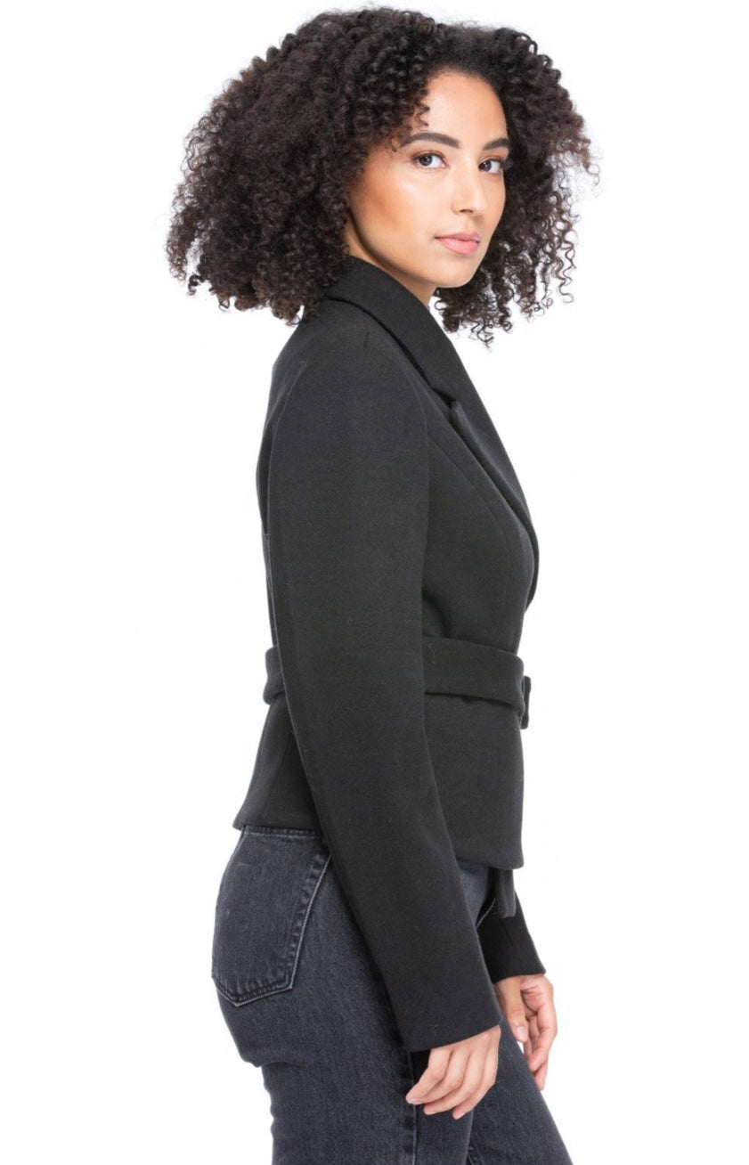 Short Vegan Wool Jacket