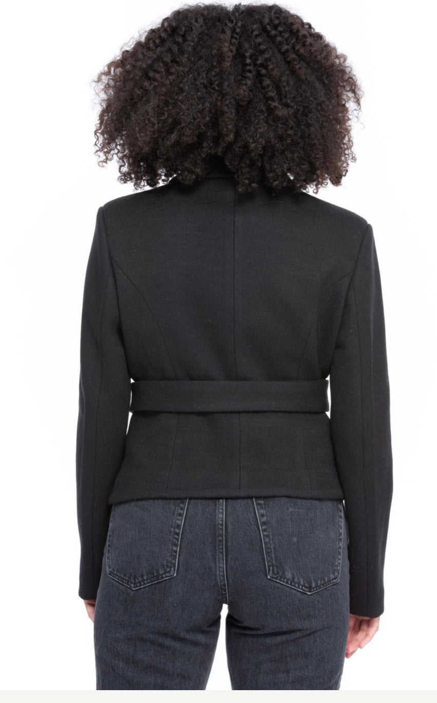 Short Vegan Wool Jacket