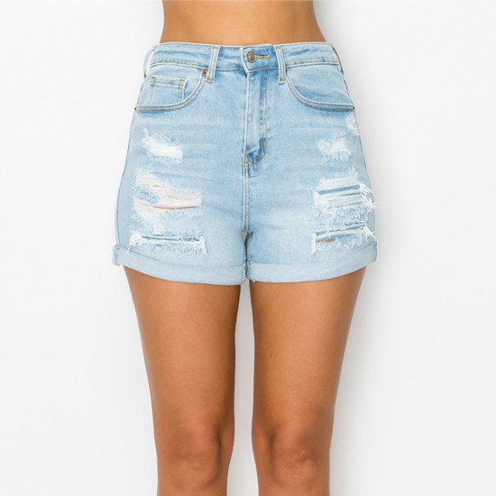 AUTHENTIC RIP & REPAIR MOM SHORTS CUFFED
