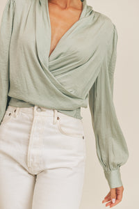 Drapey Satin Blouse