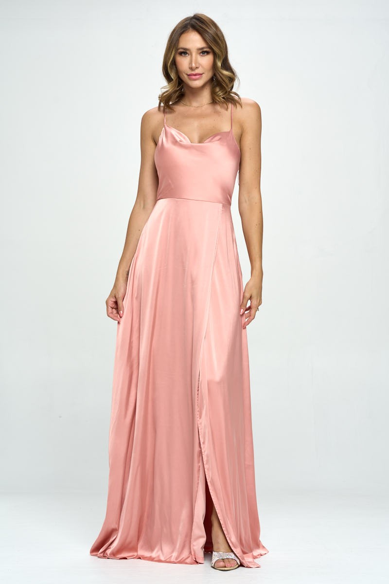 
                  
                    Solid color sleeveless maxi dress
                  
                