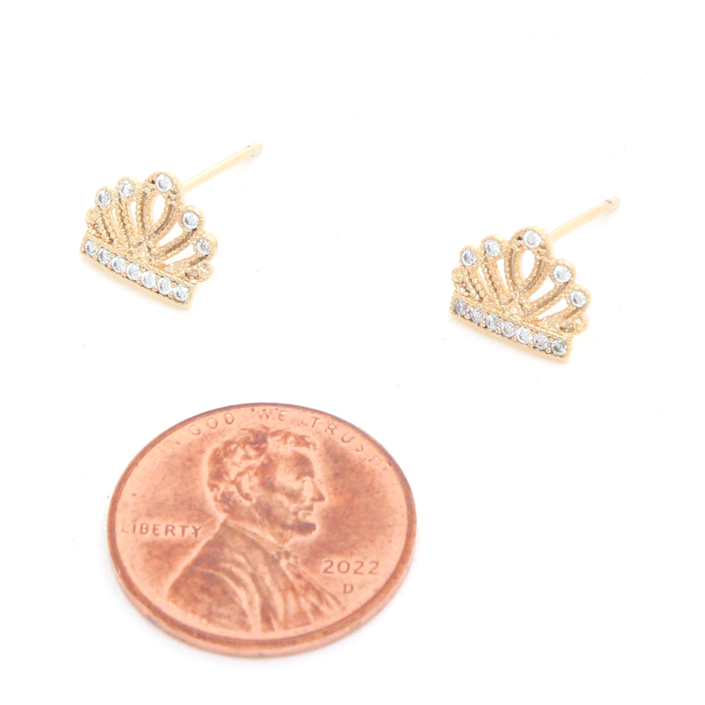 
                  
                    14K GOLD DIPPED CROWN STUD EARRING
                  
                