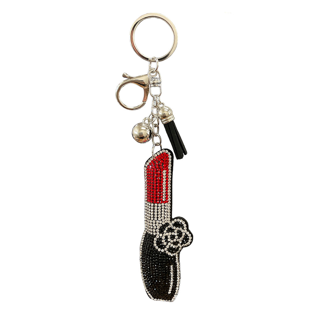 Rhinestone Lipstick keychain