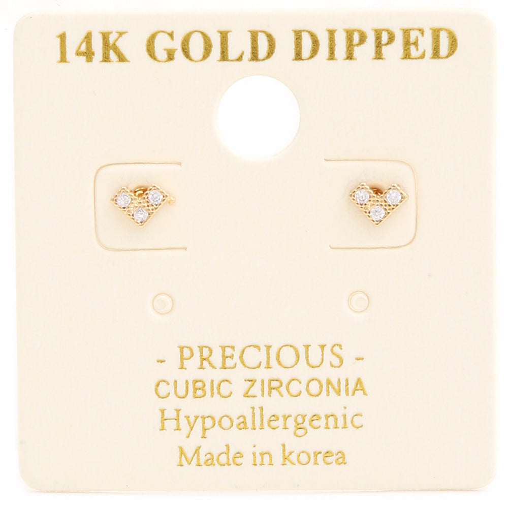 14K GOLD DIPPED STUD EARRING