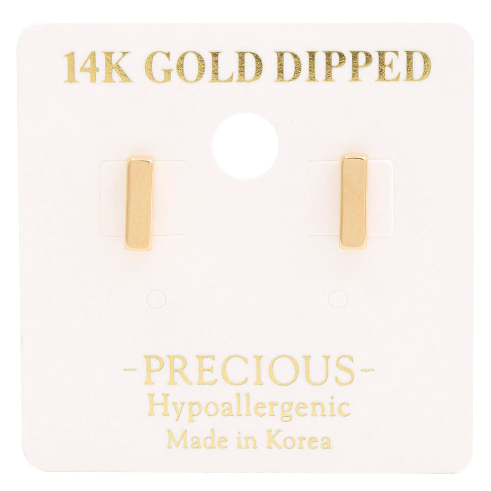 
                  
                    14K METAL BAR GOLD DIPPED EARRING
                  
                