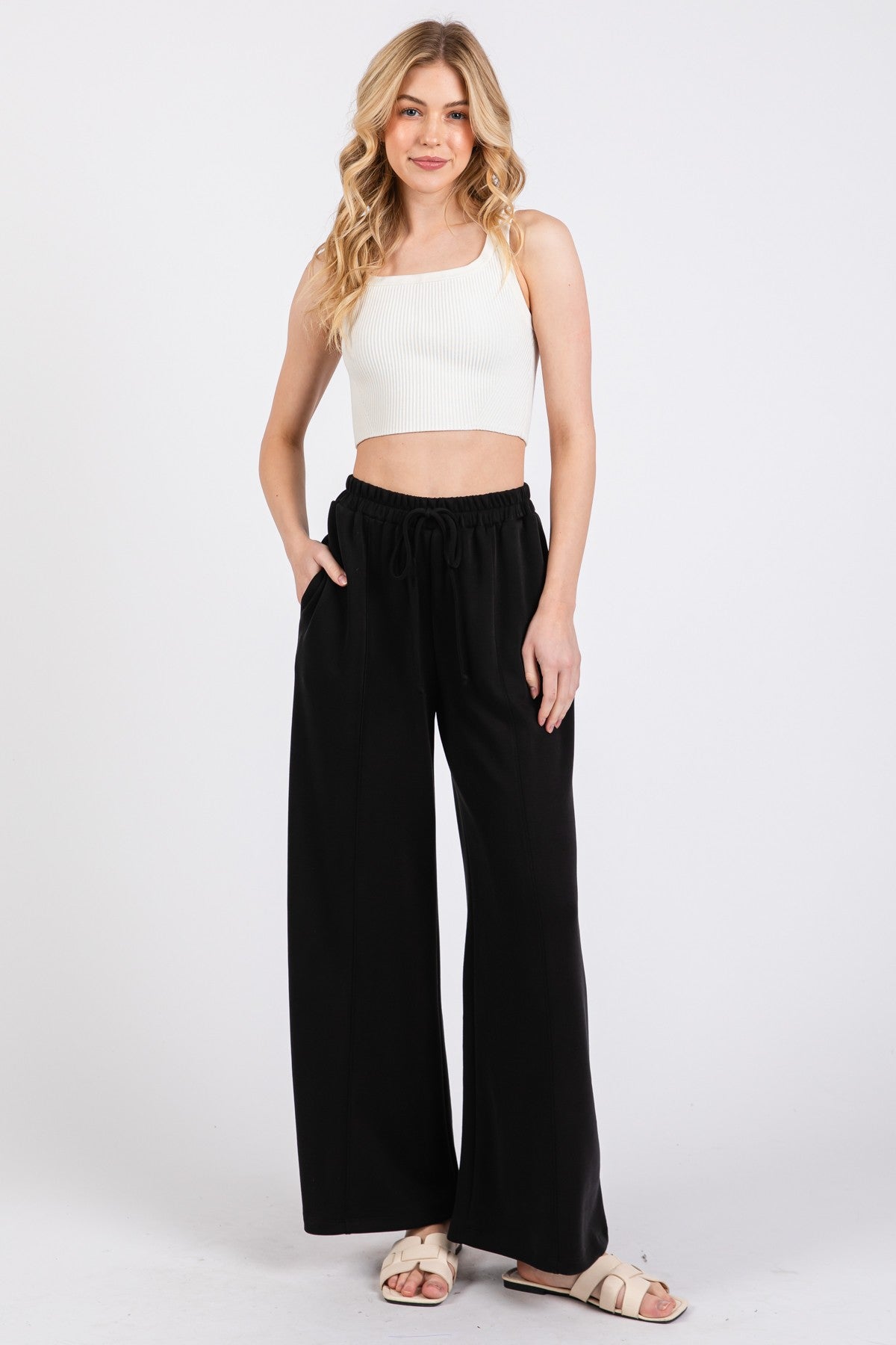 
                  
                    Modal Jersey Wide Leg Pants
                  
                