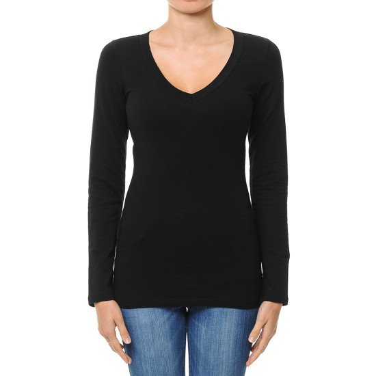 
                  
                    V-NECK LONG SLEEVE BASIC TOP
                  
                