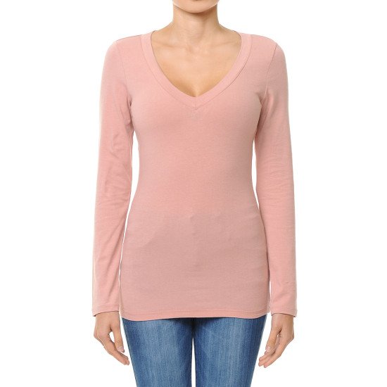 
                  
                    V-NECK LONG SLEEVE BASIC TOP
                  
                