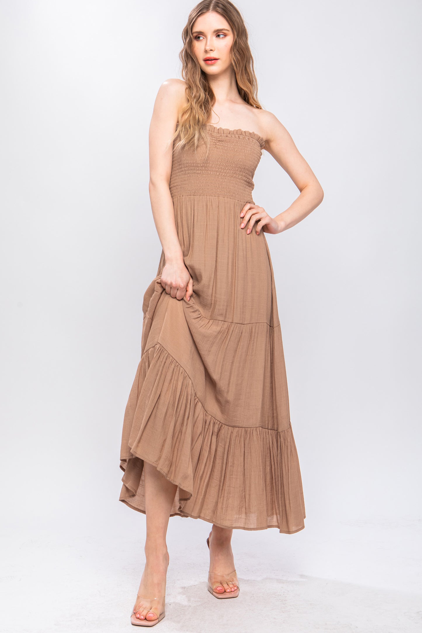 Summer Wear Maxi Dress Resort Clothes For Women New Zesica Dark Orange Rust Strapless Boho Maxi Summer Wear Maxi Dress Resort Clothes For Women New Zesica Dark Orange Rust Strapless Boho Maxi
