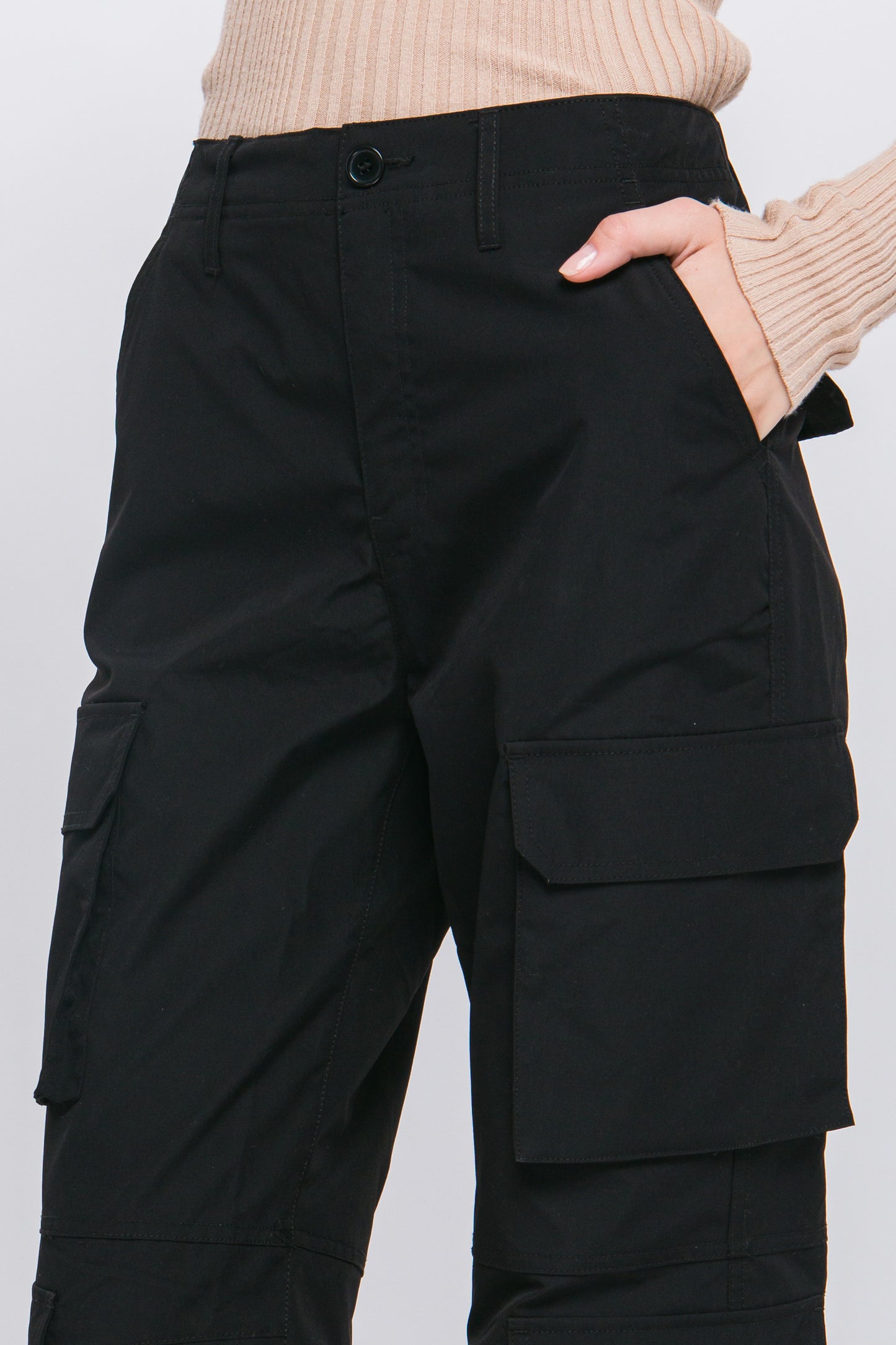 
                  
                    Cargo Pants With Button Closure & Multiple Pockets
                  
                