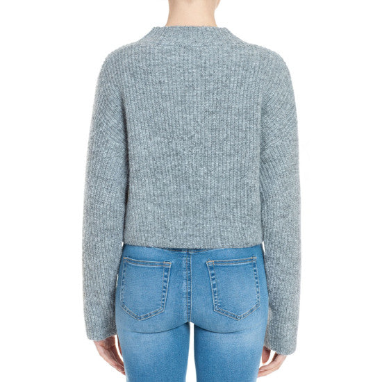 
                  
                    COZY MOCK NECK OVERSIZED LONG SLEEVE CROPPED SWEATER
                  
                