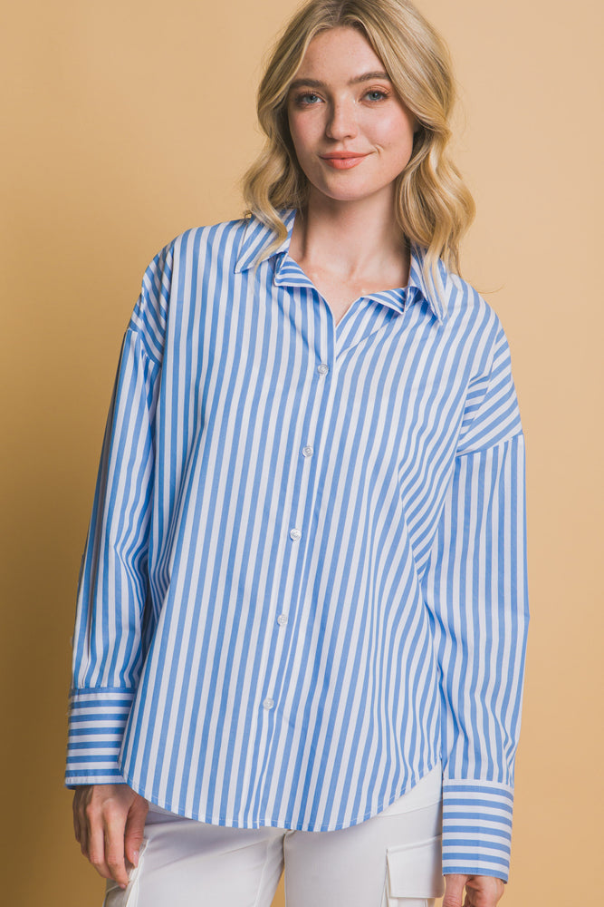 
                  
                    Striped Cotton Long Sleeve Shirt
                  
                