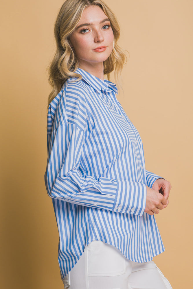 
                  
                    Striped Cotton Long Sleeve Shirt
                  
                