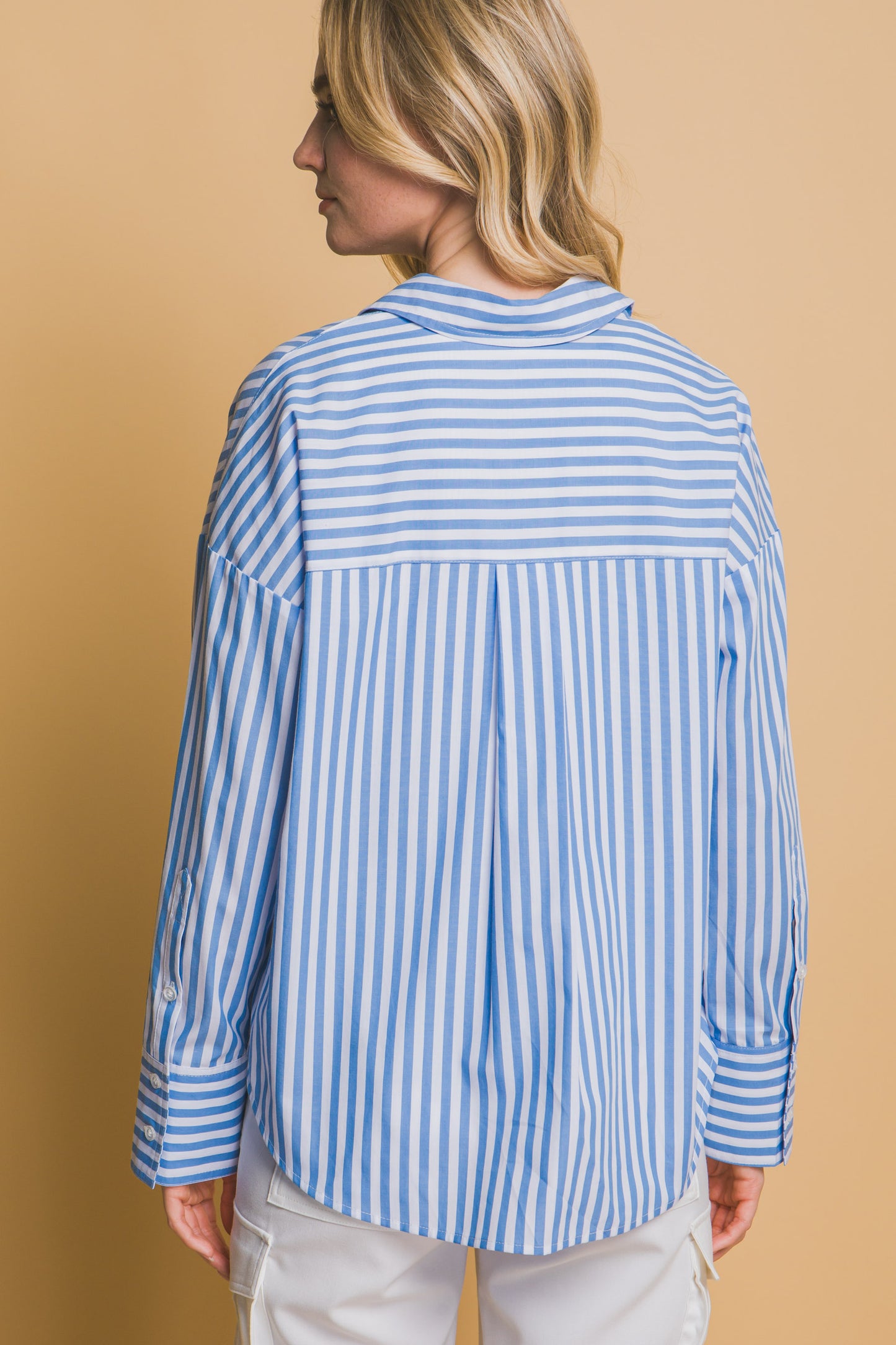 
                  
                    Striped Cotton Long Sleeve Shirt
                  
                