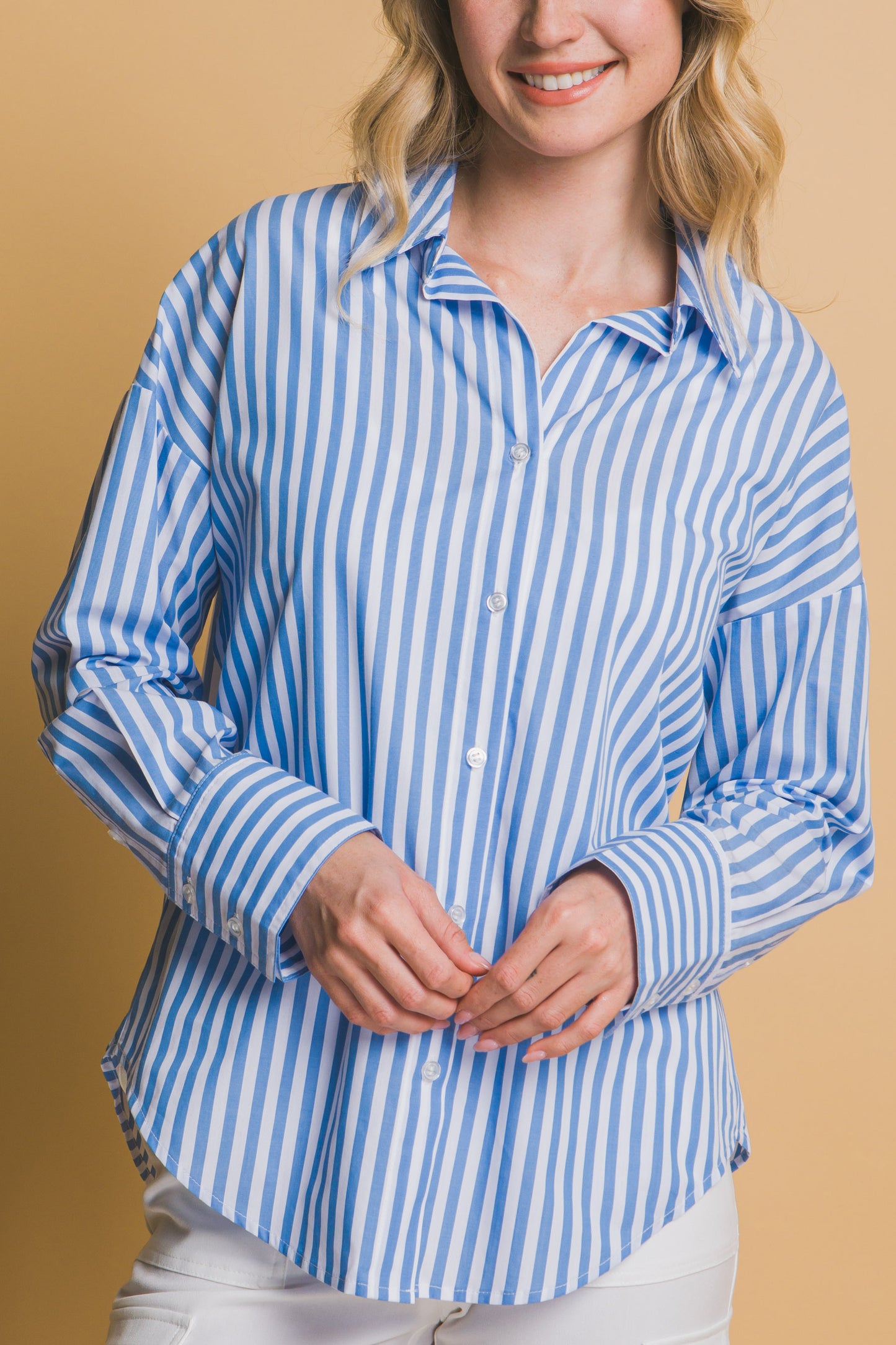
                  
                    Striped Cotton Long Sleeve Shirt
                  
                
