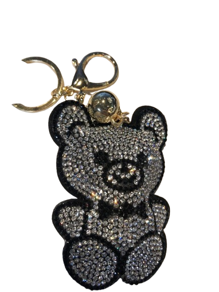 Rhinestone Bear keychain