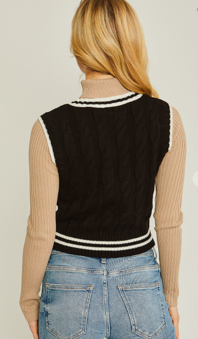 
                  
                    Cable Knit Sweater Vest
                  
                