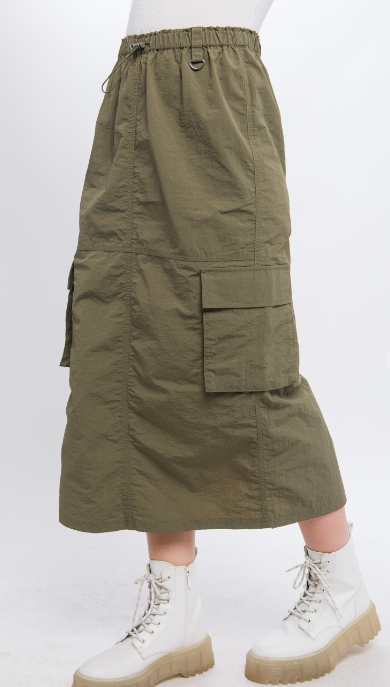 
                  
                    Cargo Skirt With Side Pocket Detail And Rear Slit
                  
                