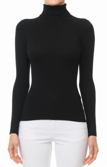 
                  
                    Turtleneck Long Sleeve Fine-Gauge Sweater Top
                  
                