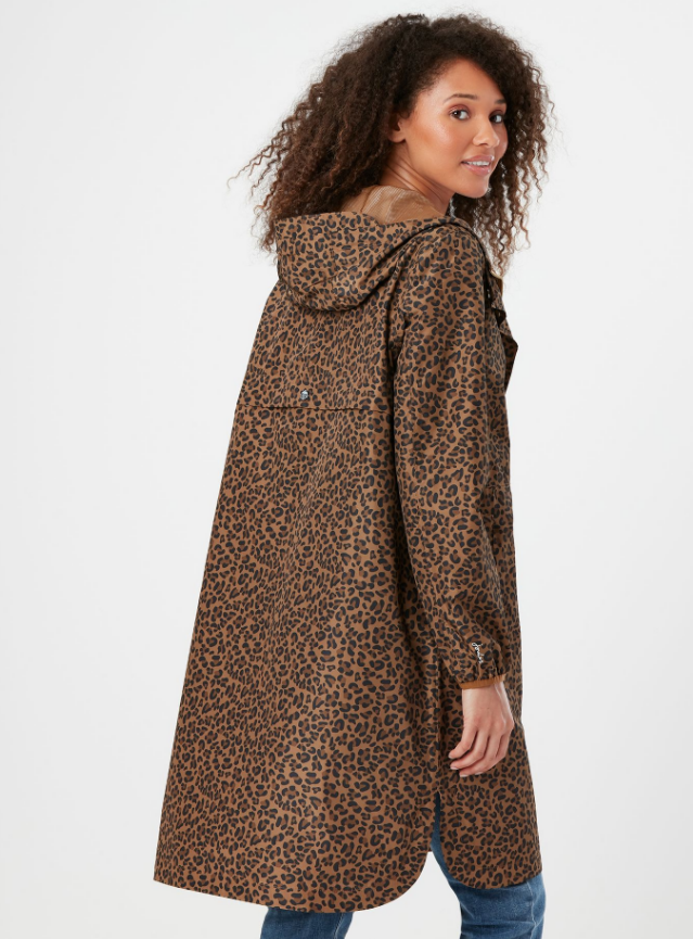 Animal print raincoat with hood discount