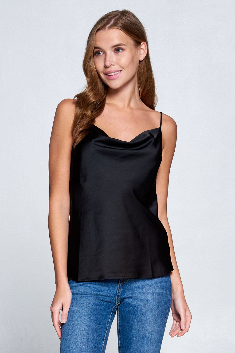 Satin Cowl Necked Camisole Top