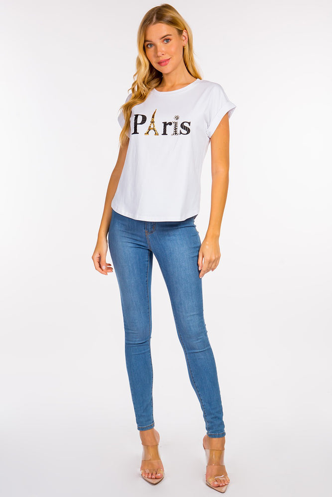 
                  
                    PARIS EMBROIDERED T-SHIRT
                  
                