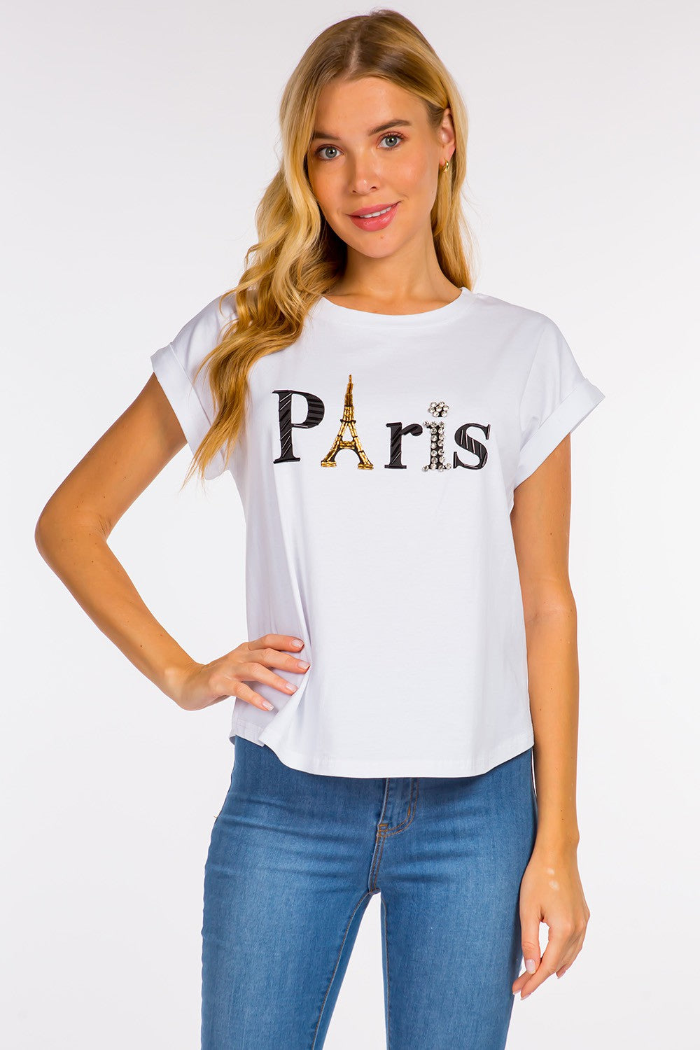 
                  
                    PARIS EMBROIDERED T-SHIRT
                  
                