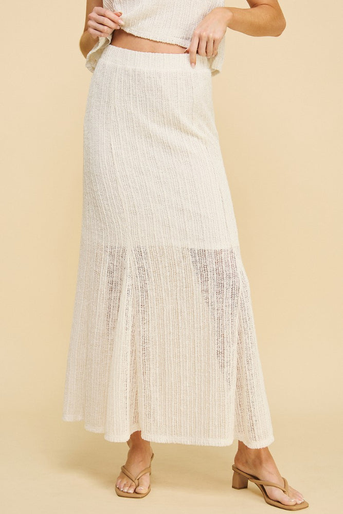 
                  
                    Senara Knitted Maxi Skirt and knit top
                  
                