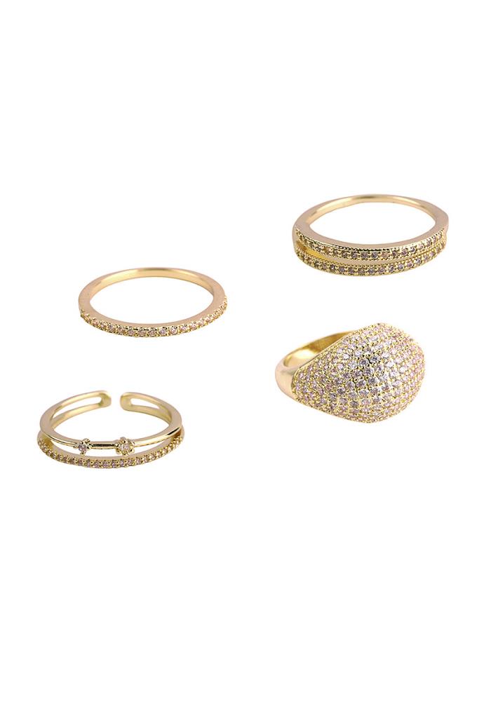 
                  
                    CRYSTAL DOME STYLE 4 PC RING SET
                  
                
