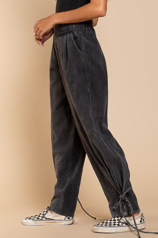 
                  
                    Baggy Pants with Eyelet Stud and Self Tie
                  
                