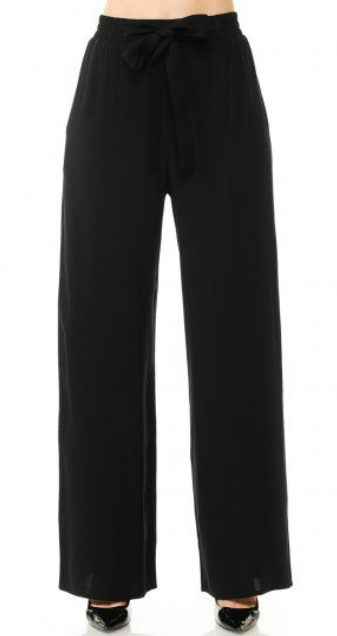 
                  
                    TIE-FRONT HIGH WAIST WOVEN PULL-ON PALAZZO PANTS
                  
                