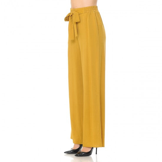 
                  
                    TIE-FRONT HIGH WAIST WOVEN PULL-ON PALAZZO PANTS
                  
                