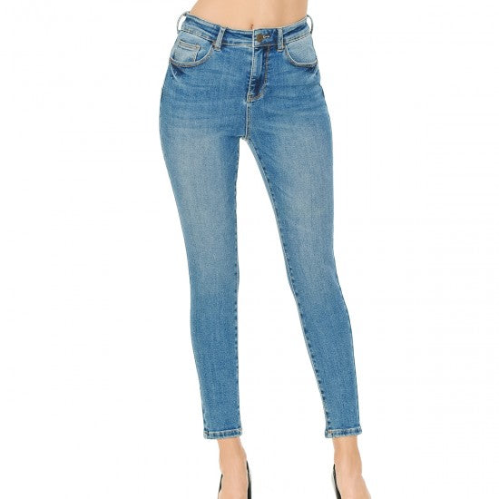 PUSH-UP VINTAGE-INSPIRED CLASSIC 5 POCKET ANKLE SKINNY
