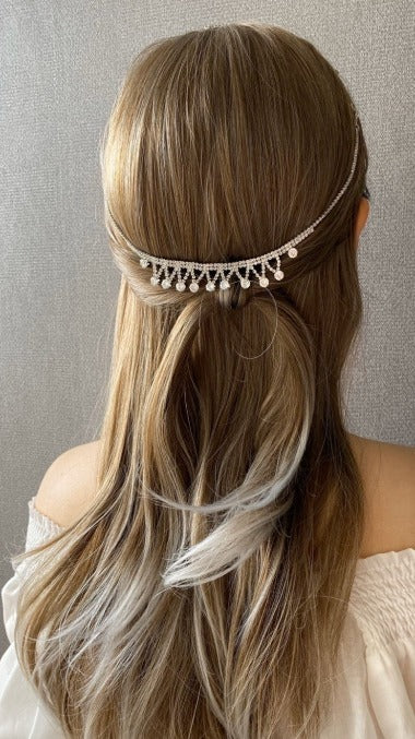 
                  
                    Crystal headband with head chain
                  
                