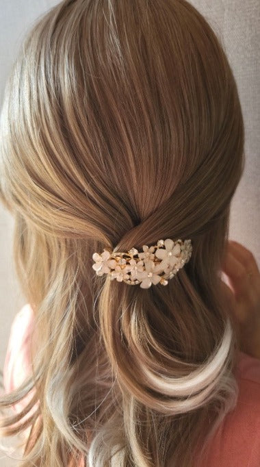 
                  
                    Crystal floral hair clip
                  
                
