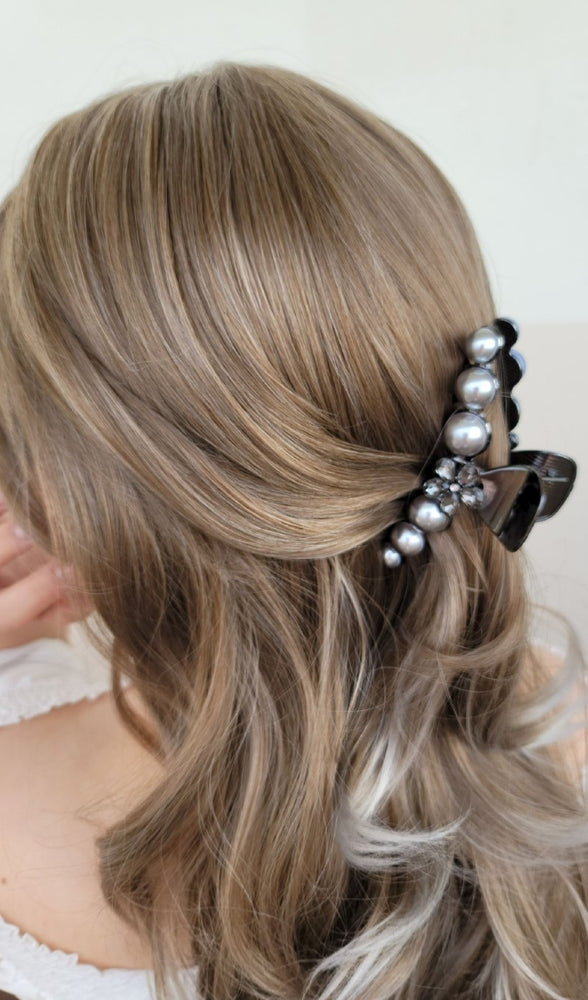 
                  
                    Pearl and crystal hair claw
                  
                