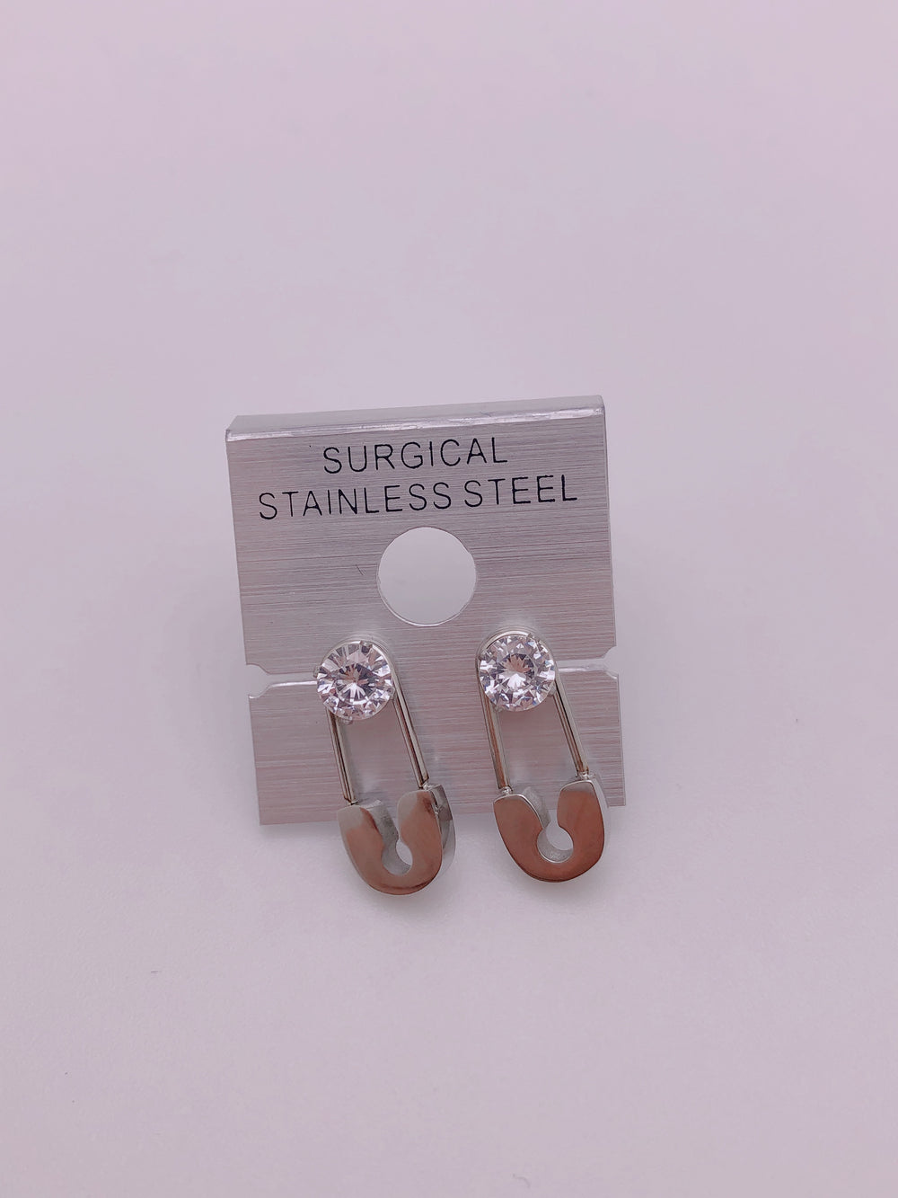 Surgical stainless steel  safety pin earrings