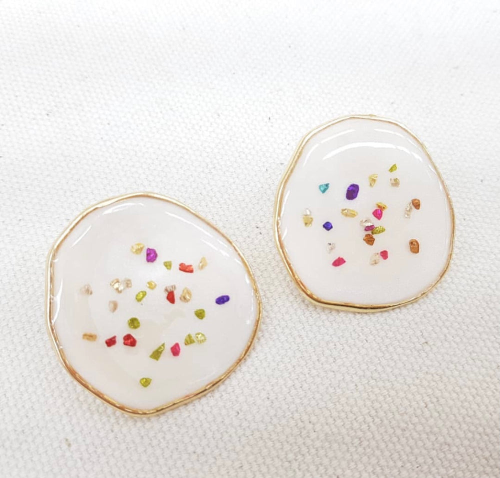 Large round earrings