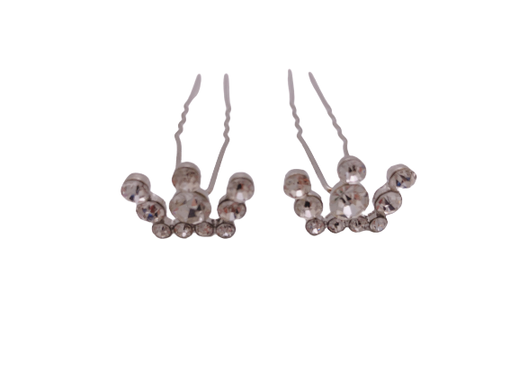 Crystal crown hair pin